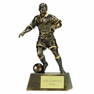 Pinnacle 3D Gold Resin Action Football Player Trophy