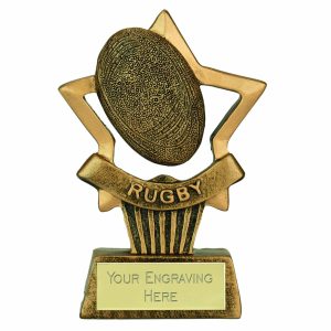 Mini Star Plus Rugby Award 10cm (4")