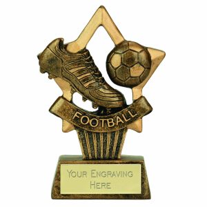 Mini Star Plus Football Boot & Ball Award 10cm (4")