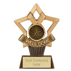 Mini Star Plus Well Done Award 10cm (4")