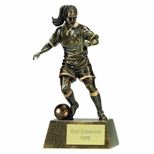 Pinnacle Resin 3D Female Football Trophy