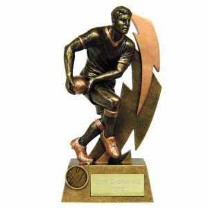 Gold Flash 3D Rugby Player Trophy