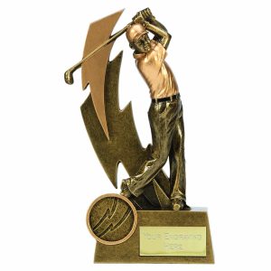 Gold Resin 2D Flash Golf Award