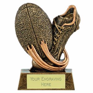 Mini Stars Rugby Boot & Ball Trophy Award