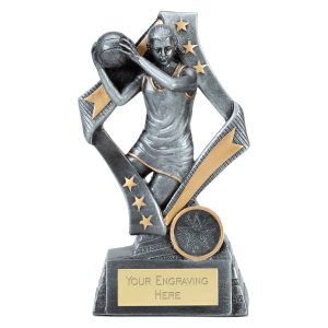 Antique Silver Flag Action Netball Award