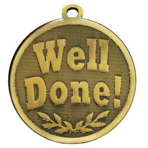Gold Well Done Galaxy Medal 45mm (1 1/2")