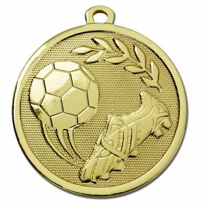 Gold Galaxy Boot & Ball Football Medal 45mm (1 1/2")