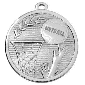 Galaxy Netball Silver Medal 45mm (1 1/2")