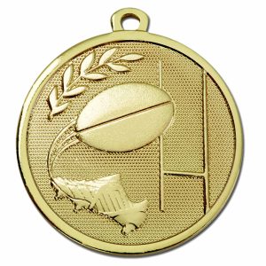 Gold Galaxy Rugby Medal 45mm (1 3/4")