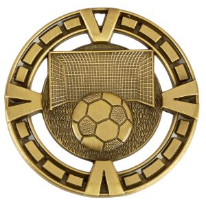 Gold Varsity Football Medal 65mm