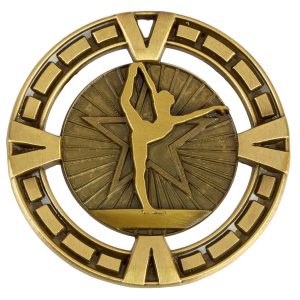 Gold Varsity Gymnastics Medal 65mm