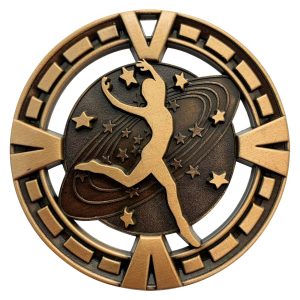 Gold Varsity Dance Medal 65mm