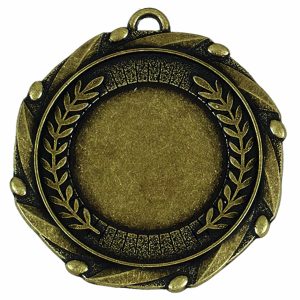 Gold Combo Laurel Medal with Red, White & Blue Ribbon 45mm (1 3/4")