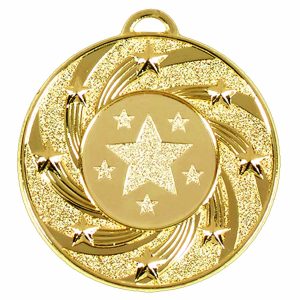 Gold Personalised Custom Target Cyclone Medal 50mm (2")