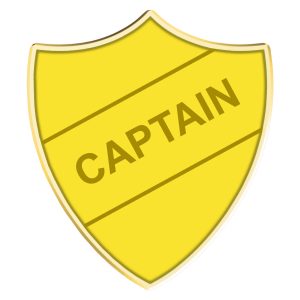 Yellow Captain Shield Badge