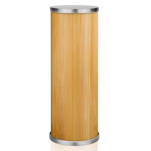 Laser Bamboo Cylinder with Silver Caps