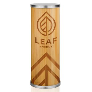 Custom Laser Bamboo Cylinder with Silver Caps
