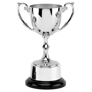 Recognition Nickel Plated Cast Metal Cup With Engraveable Plinth