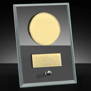 Crest Custom Logo Glass Plaque