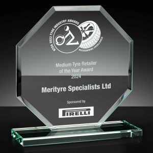Octagon Jade Glass Award