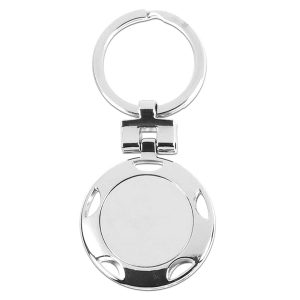 Round Silver Keyring