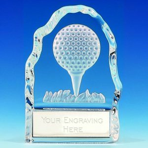 Crystal Wedge Golf Ball Award