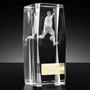 Clarity Block Crystal Football Award