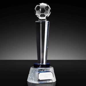 Agility 3D Hexagonal Column Football Crystal Award