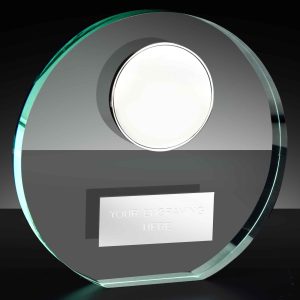 Poppy Silver Trim Jade Glass