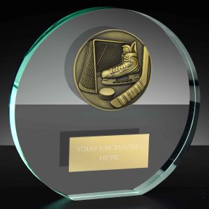 Classic Ice Hockey Poppy Glass Award