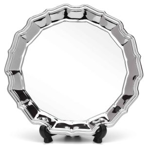 Chippendale Nickel Plated Silver Salver