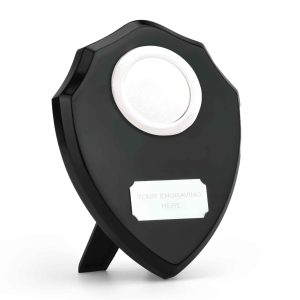 Black Triumph Custom Logo Wood Shield
