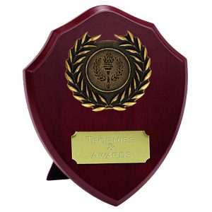 Triumph Gold Laurel Wooden Presentation Shield