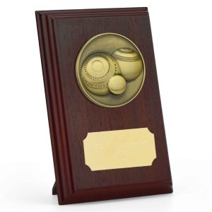 Prize Ruby Wood Lawn Bowls Plaque 12.5cm (5")