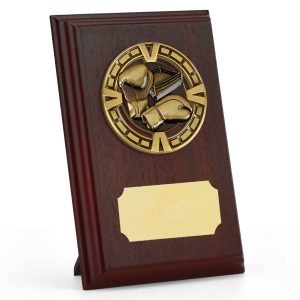 Prize Ruby Wood Varsity Boxing Plaque 15cm (6")