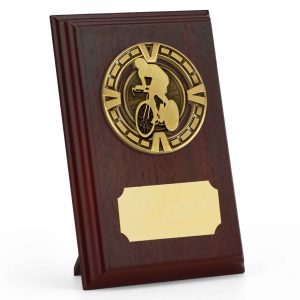Prize Ruby Wood Varsity Cycling Plaque 15cm (6")
