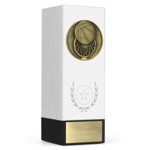 Geo Block Medal White