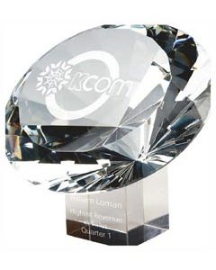 Heavy Crystal Diamond Resting on Crystal Base