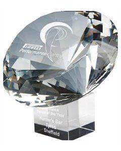 Heavy Crystal Diamond Resting on Crystal Base