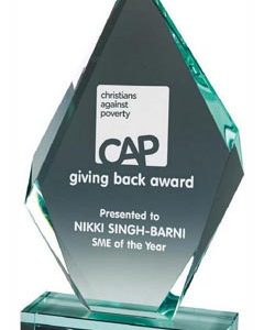 Premium Jade Glass Iceberg Stand - HEAVY (In Presentation Case)