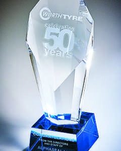 Crystal Award with Blue Tint