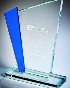 Clear/Blue Glass Stand (In Presentation Case)