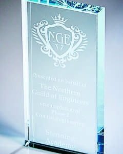 Clear Glass Rectangular Stand (In Presentation Case)