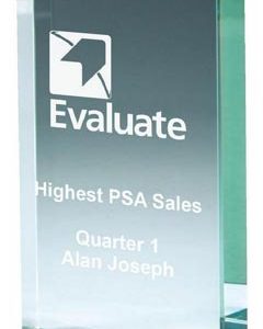 Premium Jade Glass Block Award (In Presentation Case)