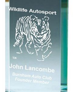 Premium Jade Glass Block Award (In Presentation Case)