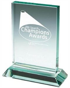 Premium Jade Glass Rectangular Stand (In Presentation Case)