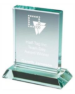 Premium Jade Glass Rectangular Stand (In Presentation Case)