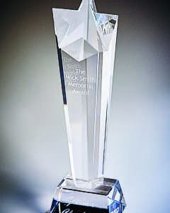 Crystal Star Column Trophy