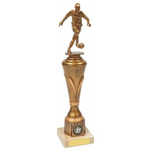 Antique Gold Male Football Pillar Trophies
