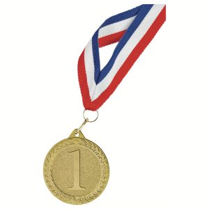 50mm 1st 2nd 3rd Medal + R/W/B Ribbon